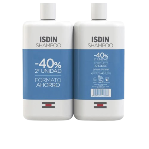 Set Sampon pentru toate tipurile de par ISDIN DAYLISDIN 2 x 400 ml